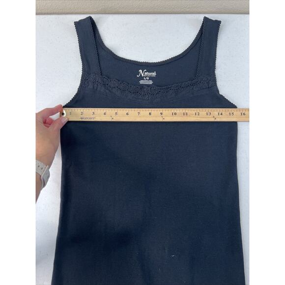 Natural Reflections Women’s Large Black Tank Top Lace Neckline‎ - Picture 12 of 14